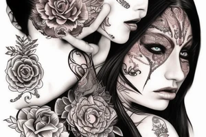 Chaos Spiritual Native
 Intricate Comprehensive Detailed Elaborate female tattoo idea