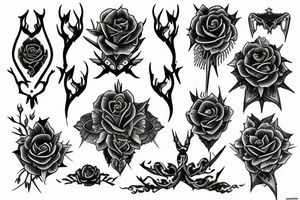 Thorns Thorns Smokey Grim Detailed Elaborate Comprehensive Intricate Ornate Vicious tattoo idea