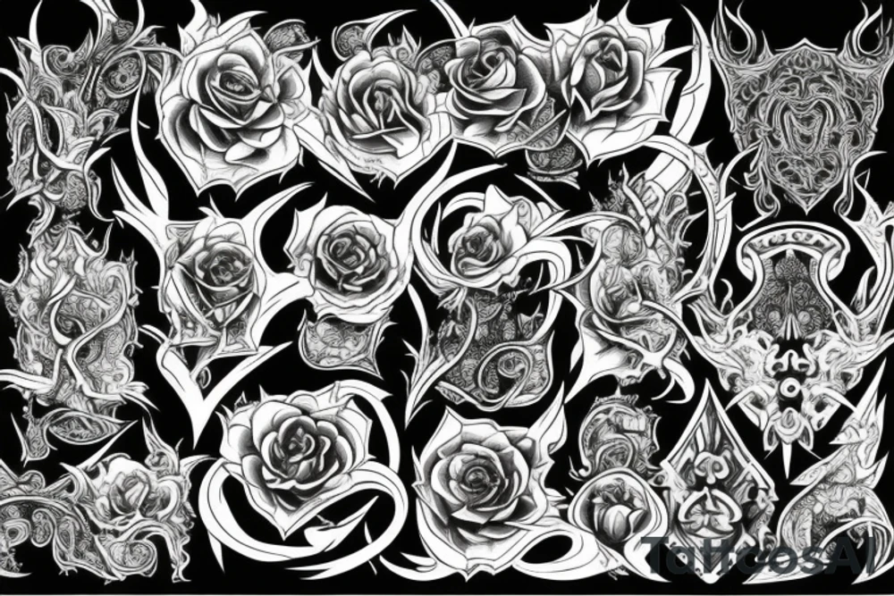 Thorns Thorns Smokey Grim Detailed Elaborate Comprehensive Intricate Ornate Vicious tattoo idea