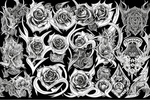 Thorns Thorns Smokey Grim Detailed Elaborate Comprehensive Intricate Ornate Vicious tattoo idea