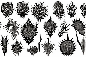 Thorns Thorns Smokey Grim Detailed Elaborate Comprehensive Intricate Ornate Vicious tattoo idea