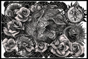 Thorns Thorns Smokey Grim Detailed Elaborate Comprehensive Intricate Ornate Vicious tattoo idea
