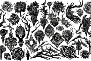 Thorns Thorns Smokey Grim Detailed Elaborate Comprehensive Intricate Ornate Vicious tattoo idea