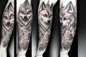 3 eyed wolf with demon tattoo idea