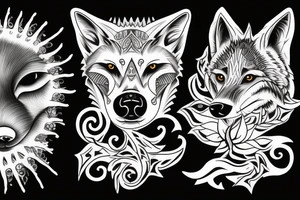Wolf with 3 eyes tattoo idea