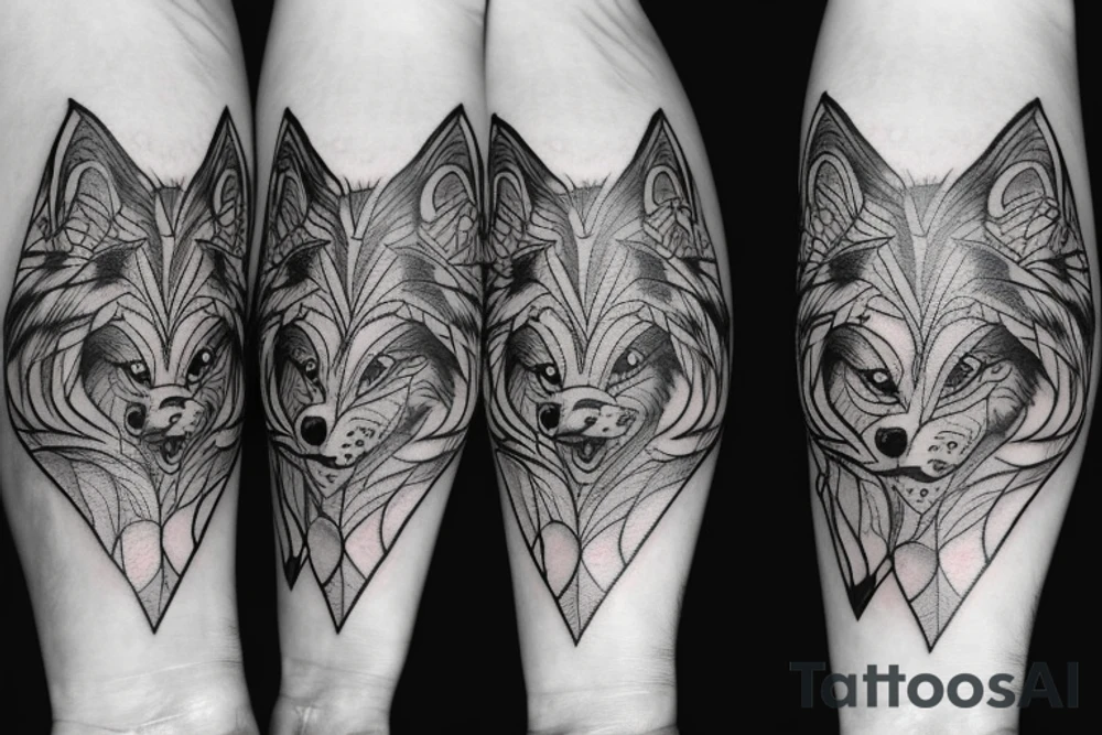 Wolf with 3 eyes tattoo idea