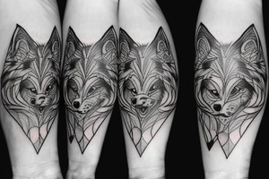 Wolf with 3 eyes tattoo idea