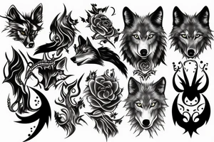 Wolf with 3 eyes tattoo idea