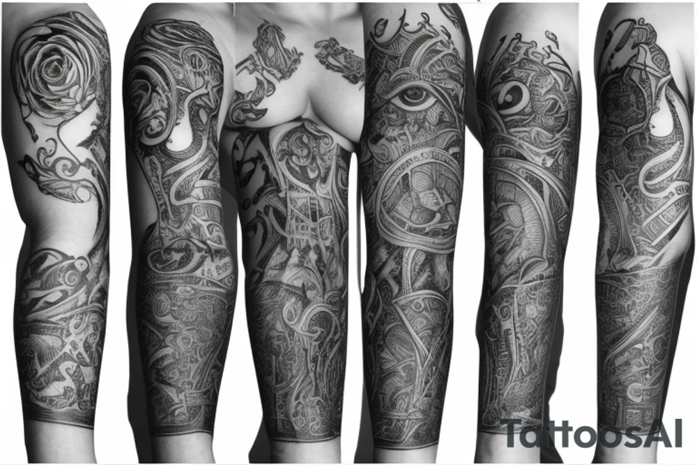 Likoris arm sleeve tattoo idea