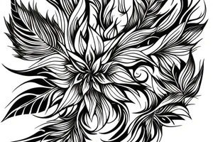 black work sleeve Cluster amaryllis tattoo idea