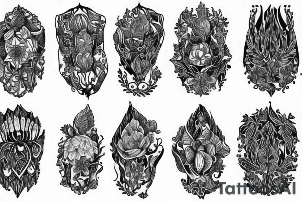 sleeve Cluster amaryllis's tattoo idea