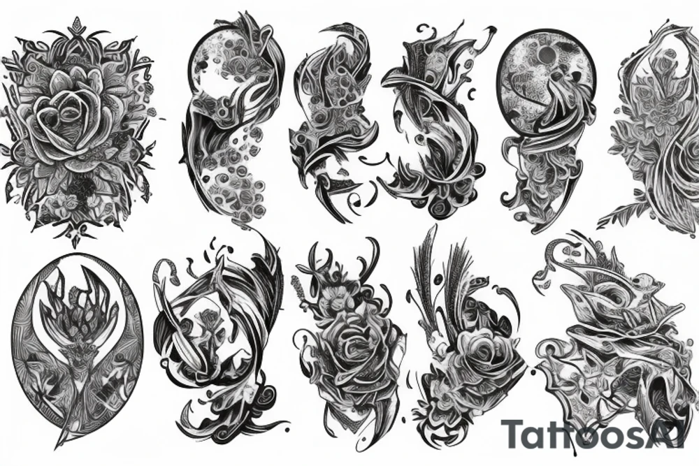 sleeve lycorises tattoo idea