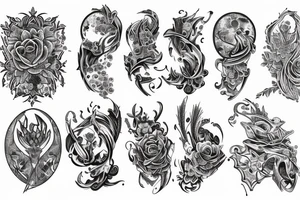 sleeve lycorises tattoo idea