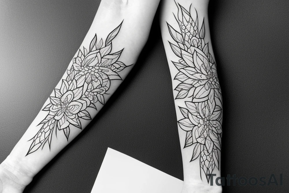 sleeve sketch lycoris flowers chamomilies blackwork tattoo idea sleeve sketch lycoris flowers chamomilies blackwork tattoo idea