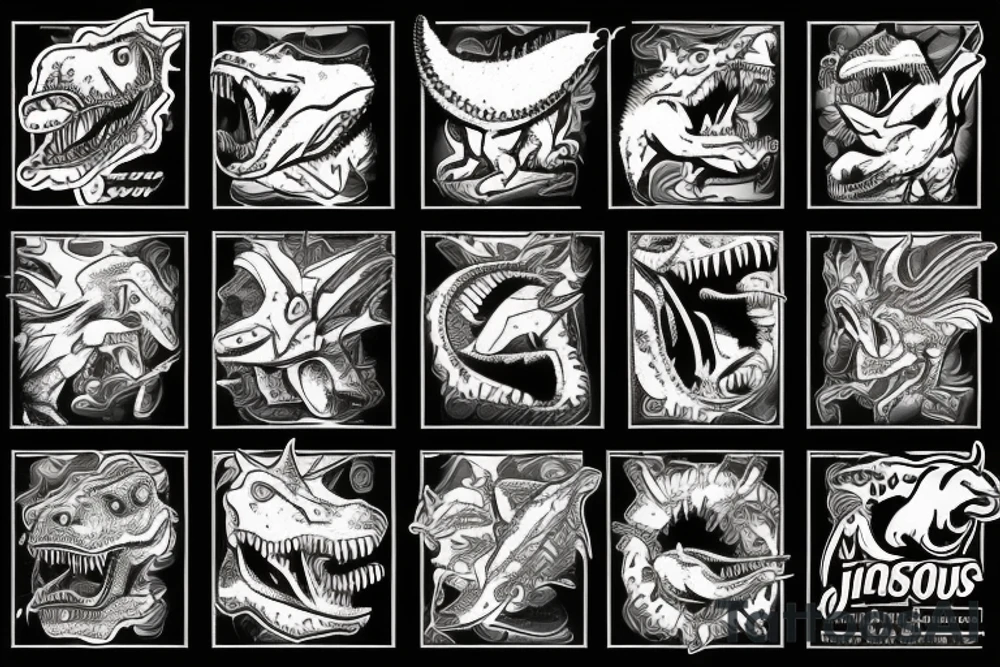 Dinosaurs and monster jam tattoo idea