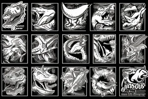 Dinosaurs and monster jam tattoo idea