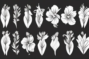 white lycoris on a black background tattoo idea