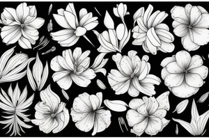 white lycoris on a black background tattoo idea