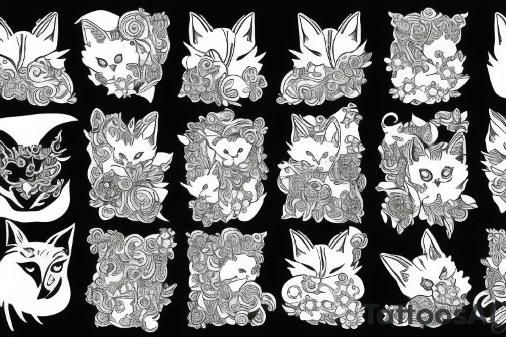 white cat paws on a black background tattoo idea white cat paws on a black background tattoo idea