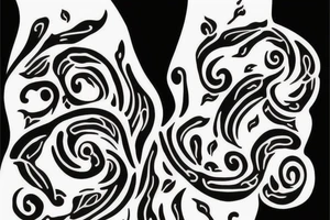 white cat paws on a black background tattoo idea