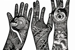 cat's paws sleeve tattoo idea