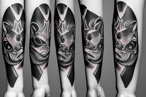 cat paws sleeve tattoo idea