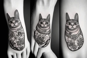 cat paws sleeve tattoo idea