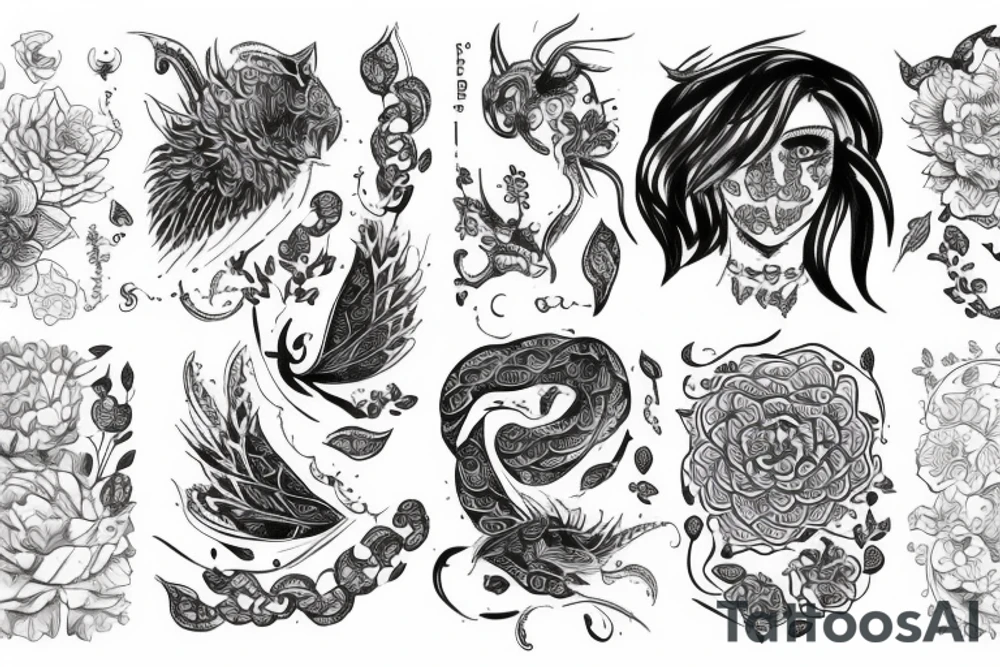 кошачьи лапки рукав tattoo idea