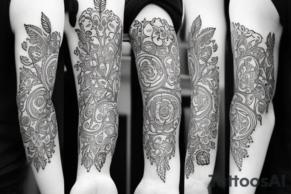 gypsophila sleeve tattoo idea