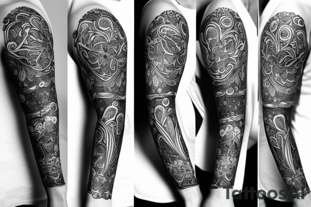 gypsophila sleeve tattoo idea