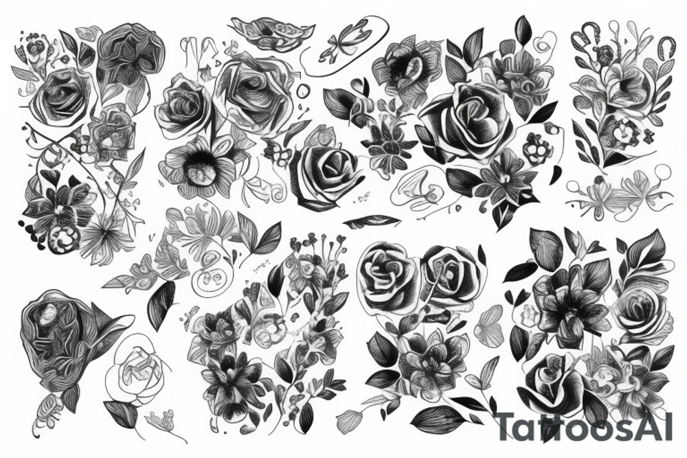 gypsophila sleeve tattoo idea