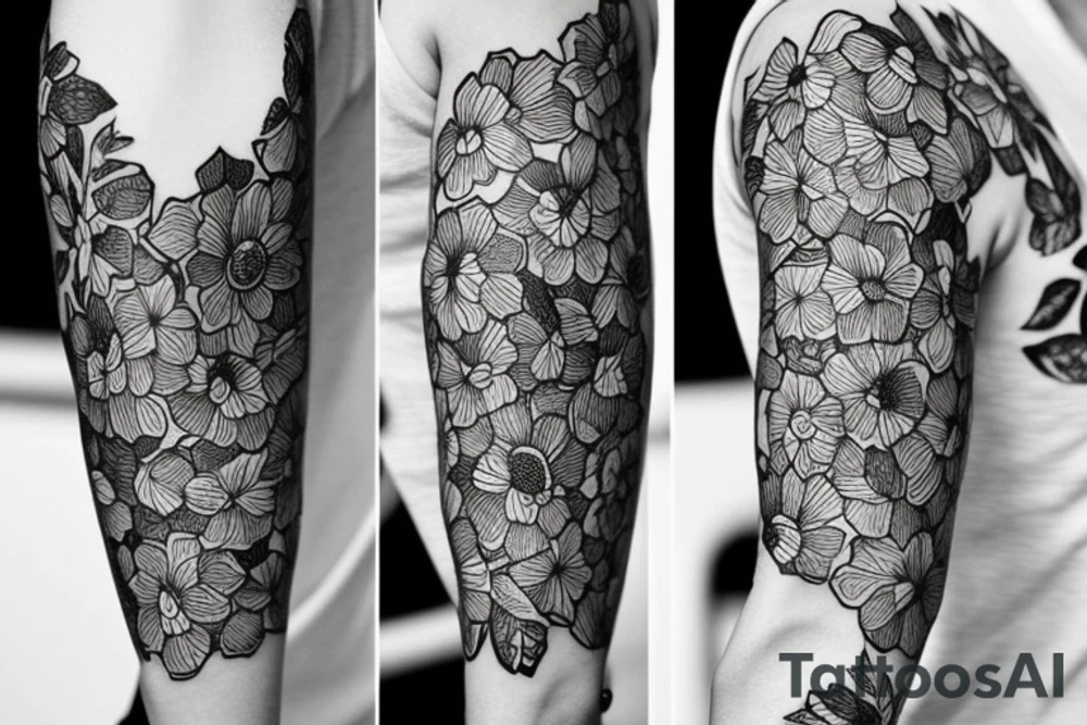 gypsophila sleeve tattoo idea