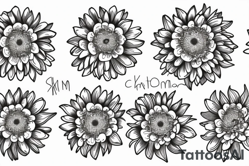 white wchrysanthemums on black backing sleeve tattoo idea