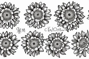 white wchrysanthemums on black backing sleeve tattoo idea