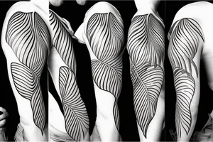 monstera leaves
black fond
sleeve tattoo idea