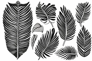 monstera leaves
black fond
sleeve tattoo idea
