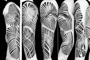 monstera leaves
black background
sleeve tattoo idea