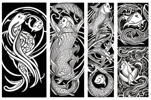 pisces zodiac 
symbol tattoo idea