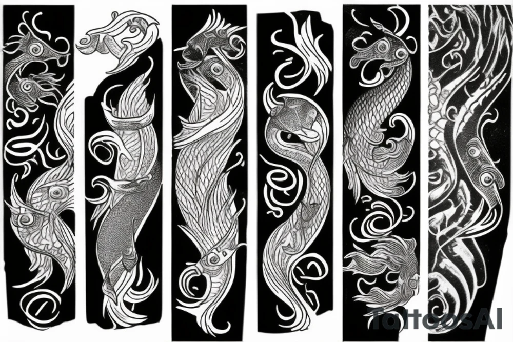 pisces zodiac 
symbol tattoo idea