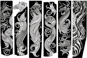 pisces zodiac 
symbol tattoo idea