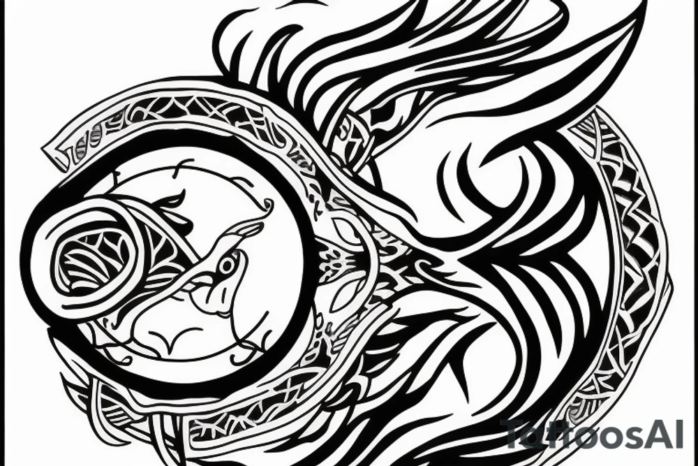 pisces zodiac 
sign tattoo idea