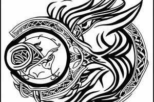 pisces zodiac 
sign tattoo idea