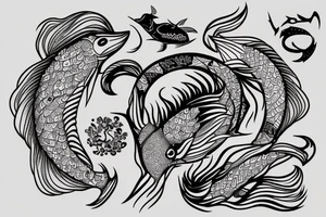pisces zodiac 
sign tattoo idea