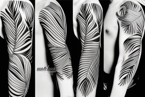 black background
monstera leaves
frangipani flowers
sleeve tattoo idea