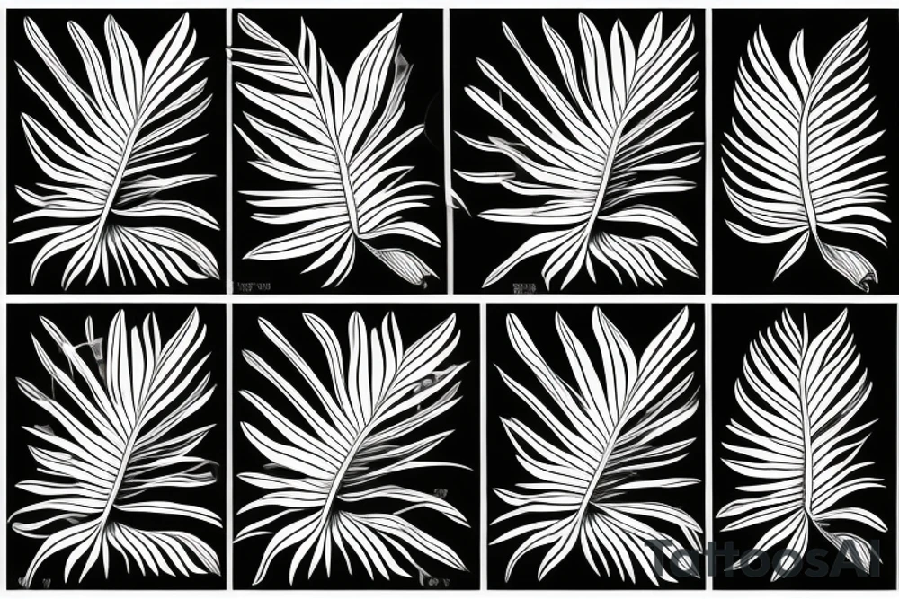 black background monstera leaves frangipani flowers sleeve tattoo idea