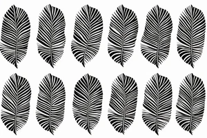 black background monstera leaves frangipani flowers sleeve tattoo idea