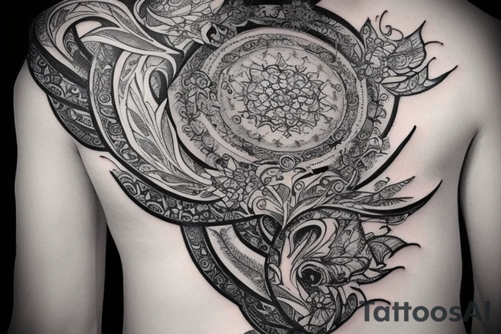 Татуировка с элементами рисунков Гигера tattoo idea