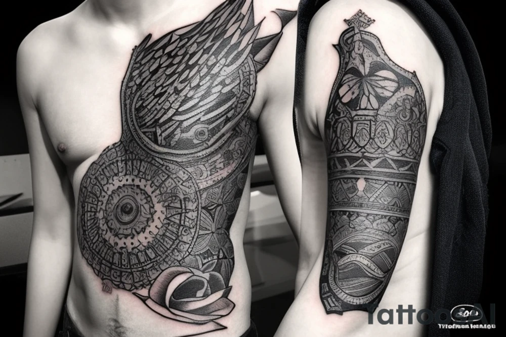 Татуировка с элементами рисунков Гигера tattoo idea