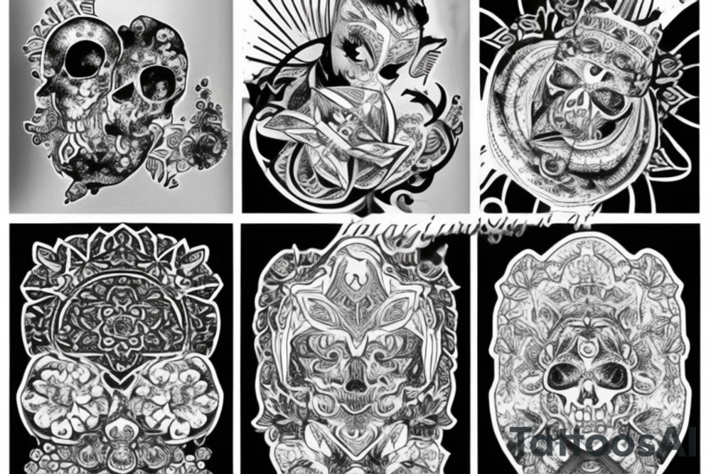 Анубис , луна, часы, песок tattoo idea