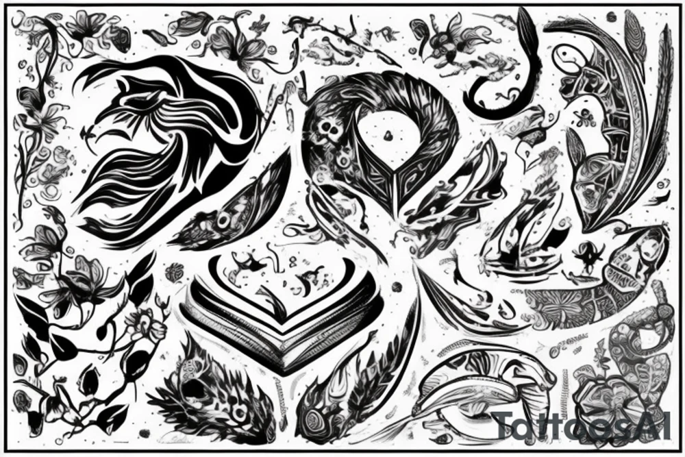 Татуировка с лицами людей tattoo idea